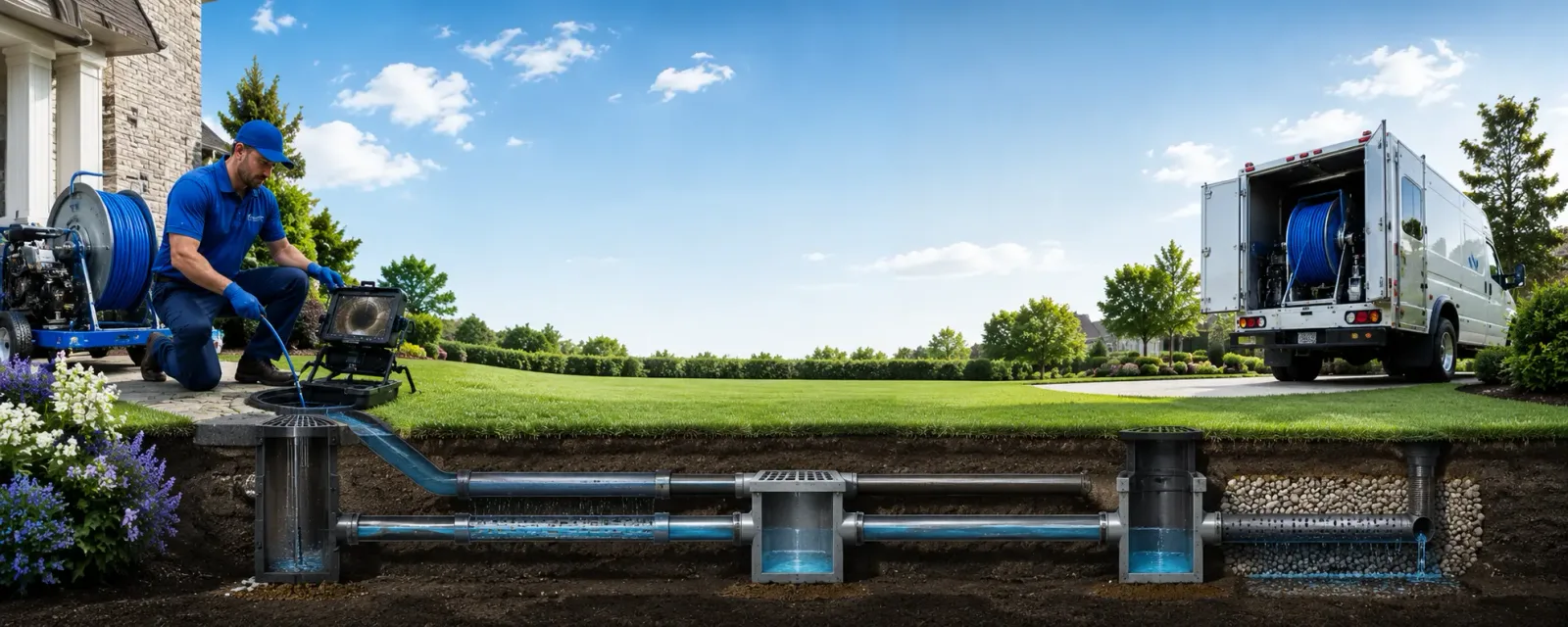 Outdoor drain cleaning information for Woodbury Heights, NJ